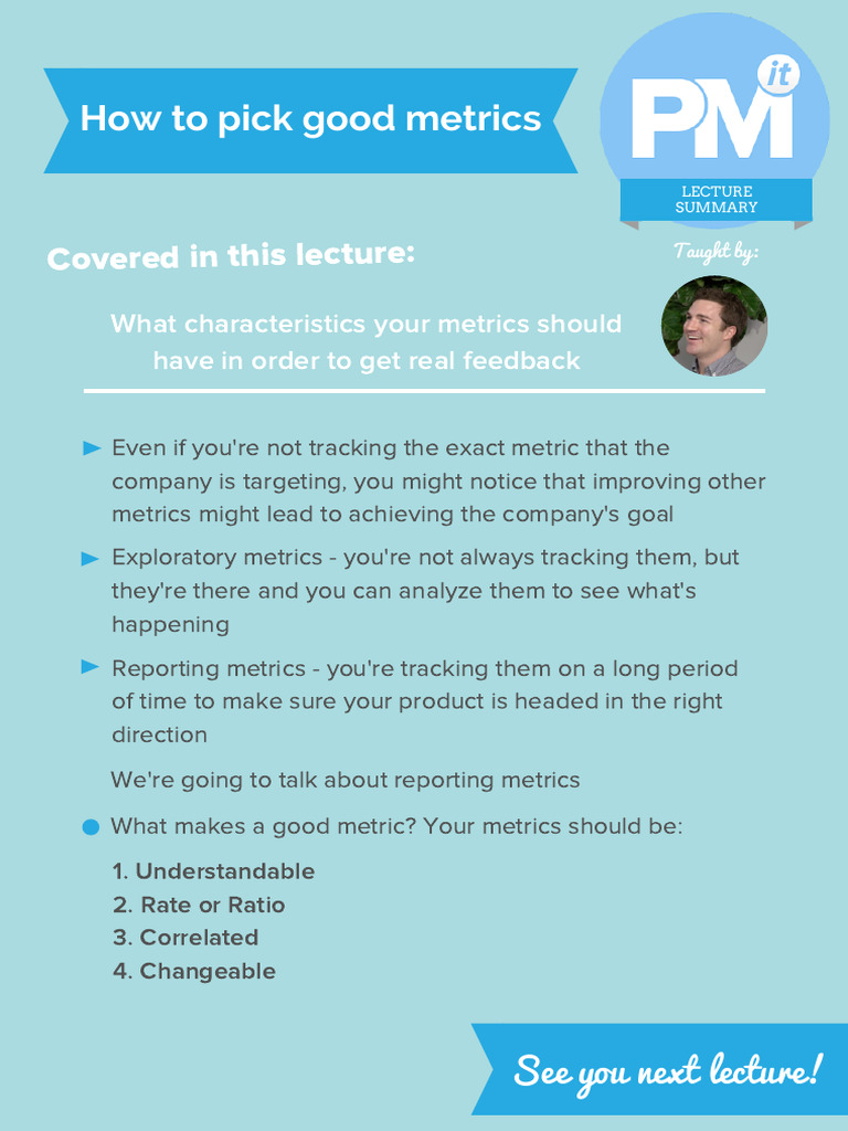CHEAT+SHEET+-+How+to+pick+good+metrics | PDF