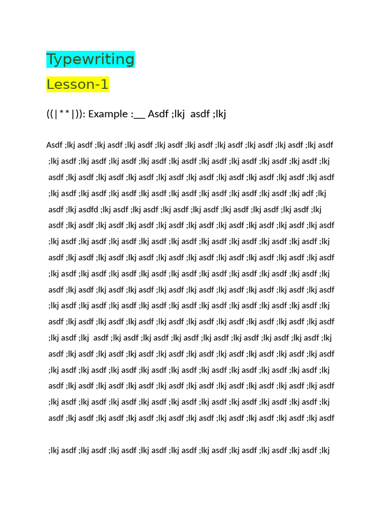 Typewriting Practice Free