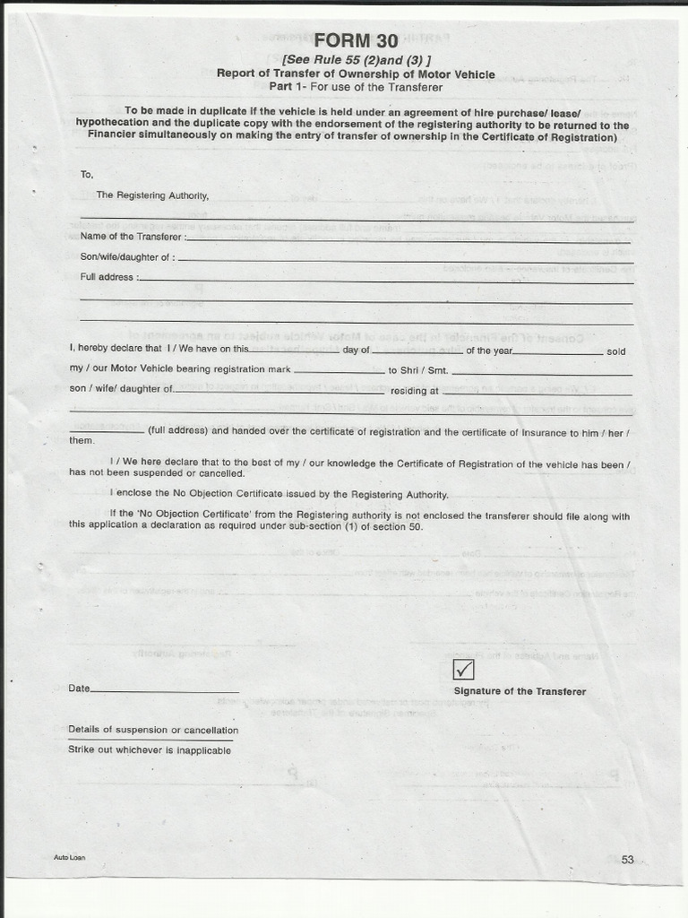 Form 30 Front | PDF