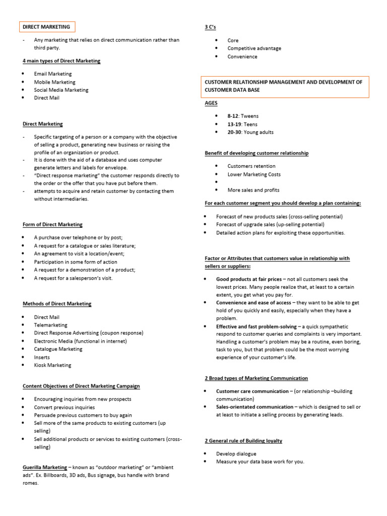 Direct Marketing Strategies Explained | PDF | Market Segmentation ...