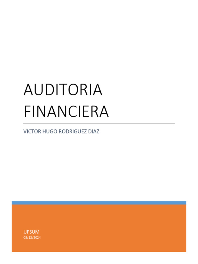 Guía Completa de Auditoría Financiera | PDF | Auditoría | Estado financiero