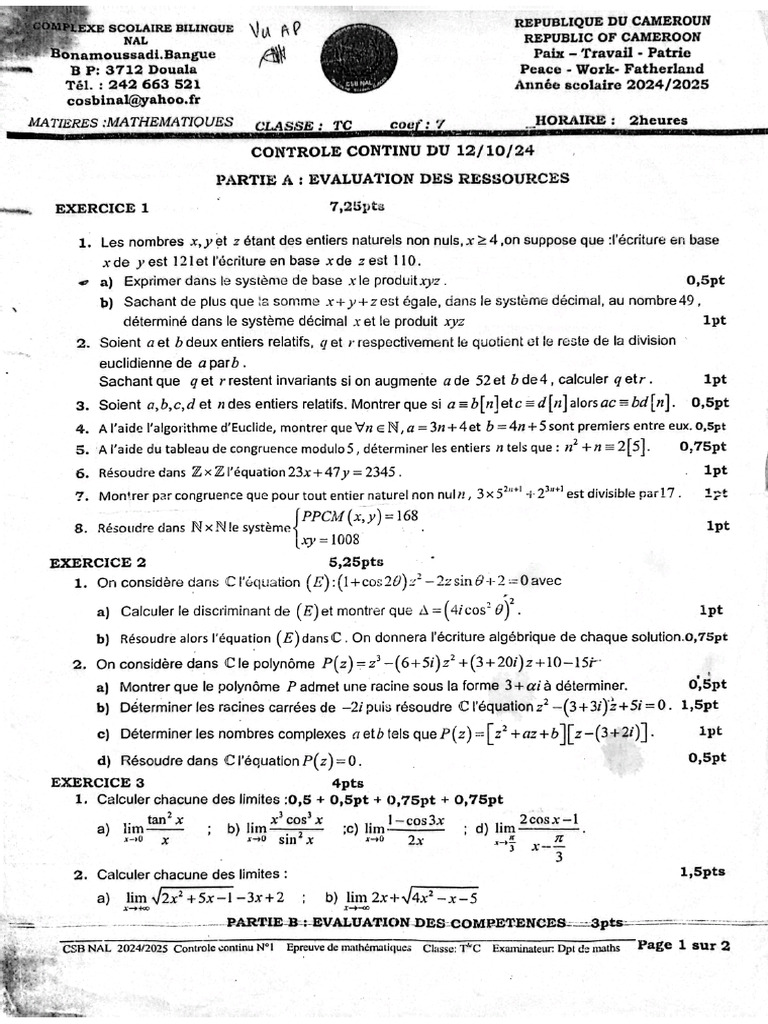 CC1 NAL Tle C 24-25 | PDF