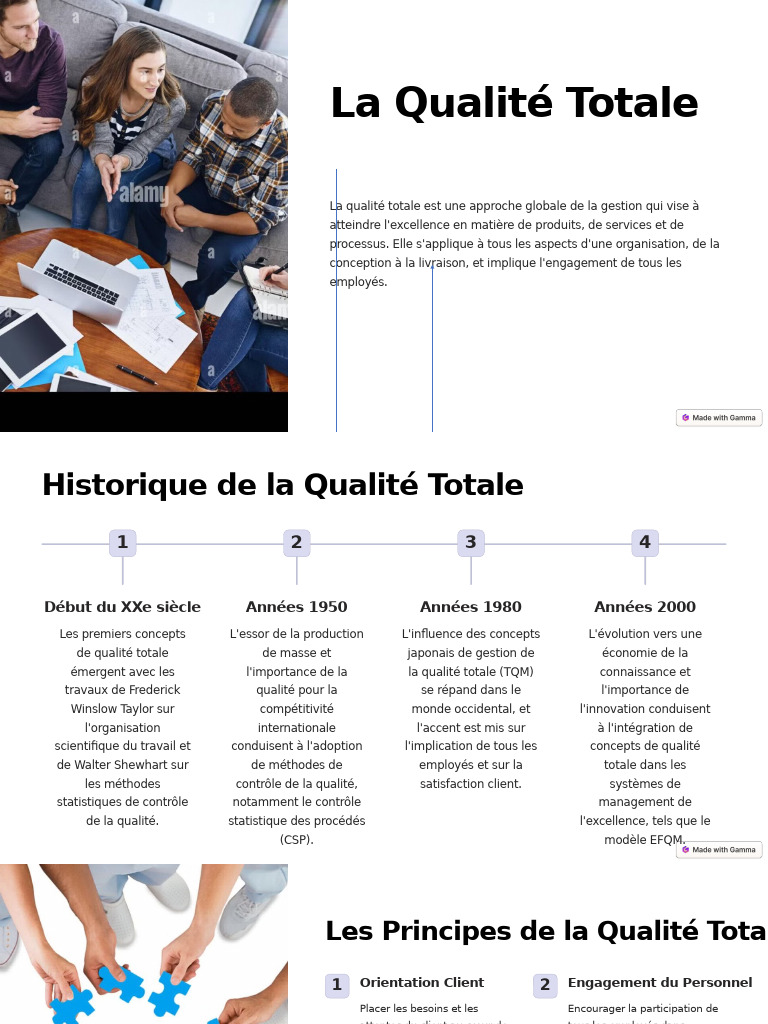 Approche de la Qualité Totale en Entreprise | PDF | Management de la ...