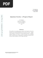 Quantum Gravity Progress Report