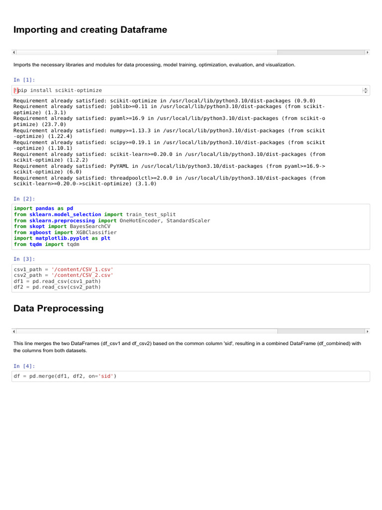 DataFrame Import and XGBoost Training | PDF | Software Engineering ...