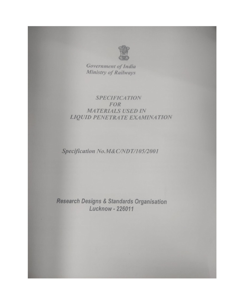 RDSO Specification | PDF