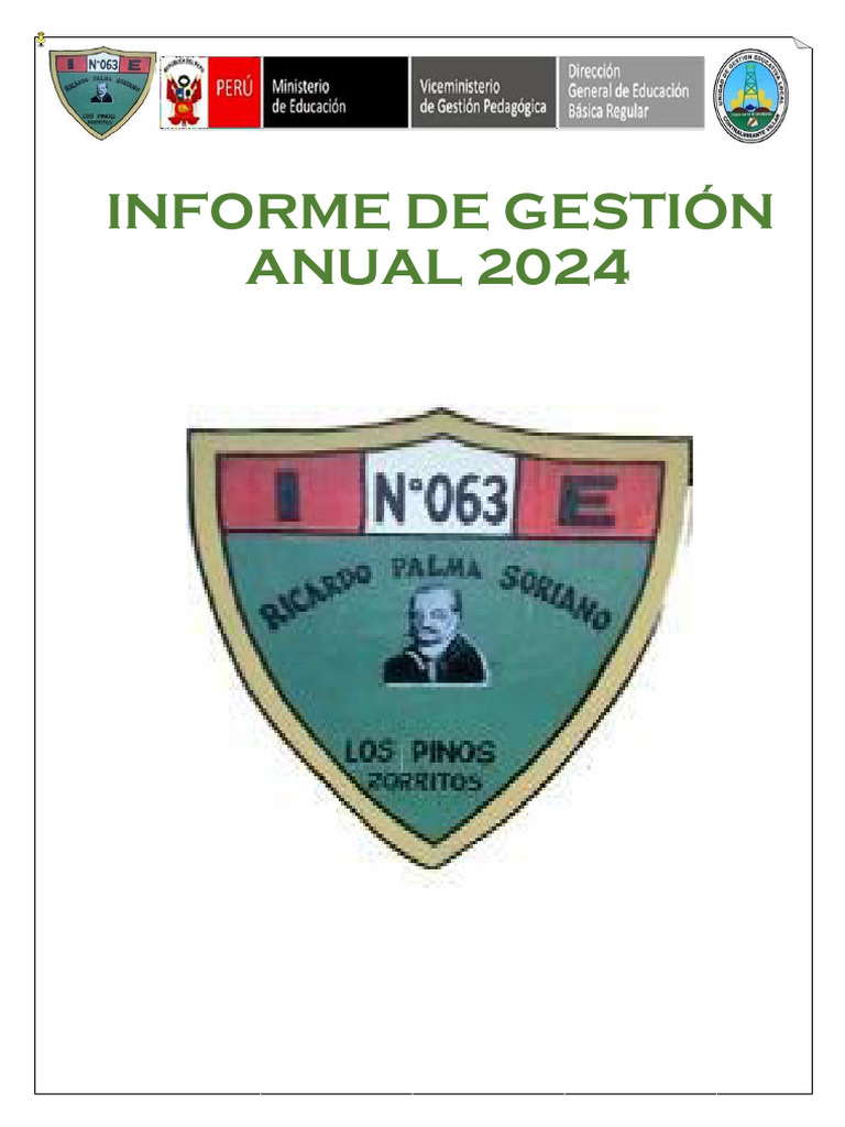 Informe de Gestión Anual 2024 | PDF | Enseñando | Evaluación