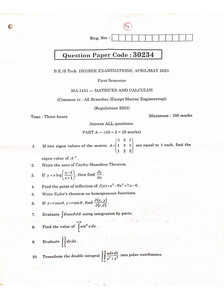 R 21 (5) MA3151-Mat Cal-Apr-May 2023 | PDF