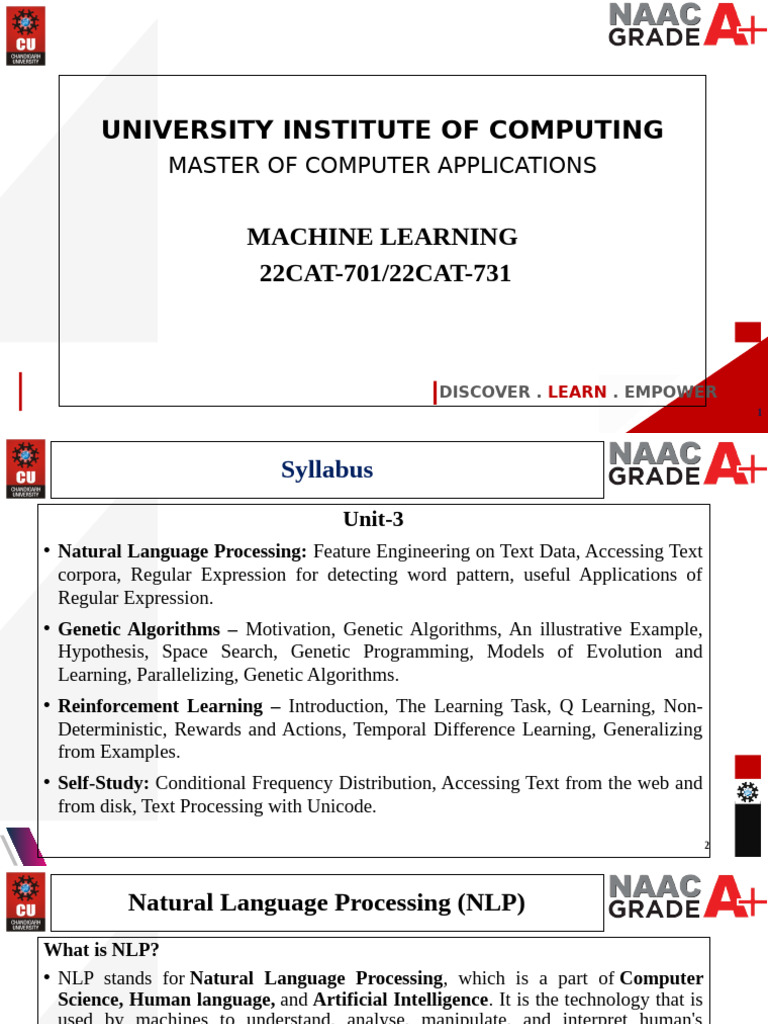 UNIT - 03 (All Topics) | PDF | Regular Expression | Machine Learning