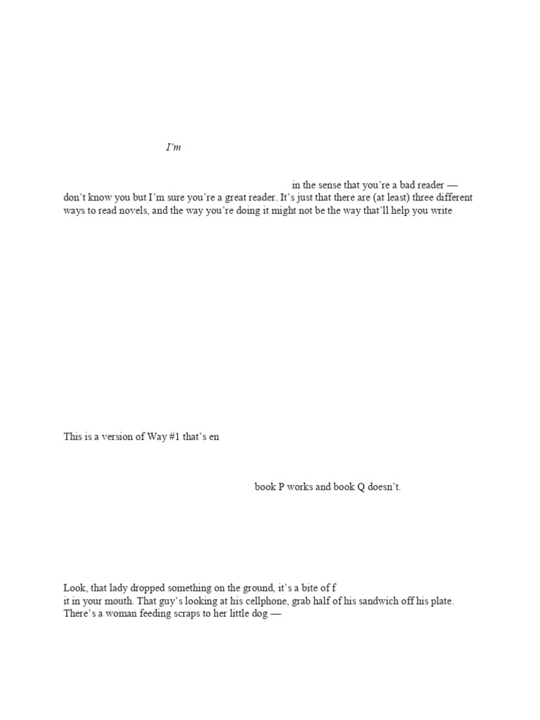 How to read like a writer pdf