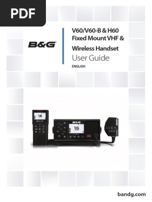 User Guide: V60/V60-B & H60 Fixed Mount VHF & Wireless Handset