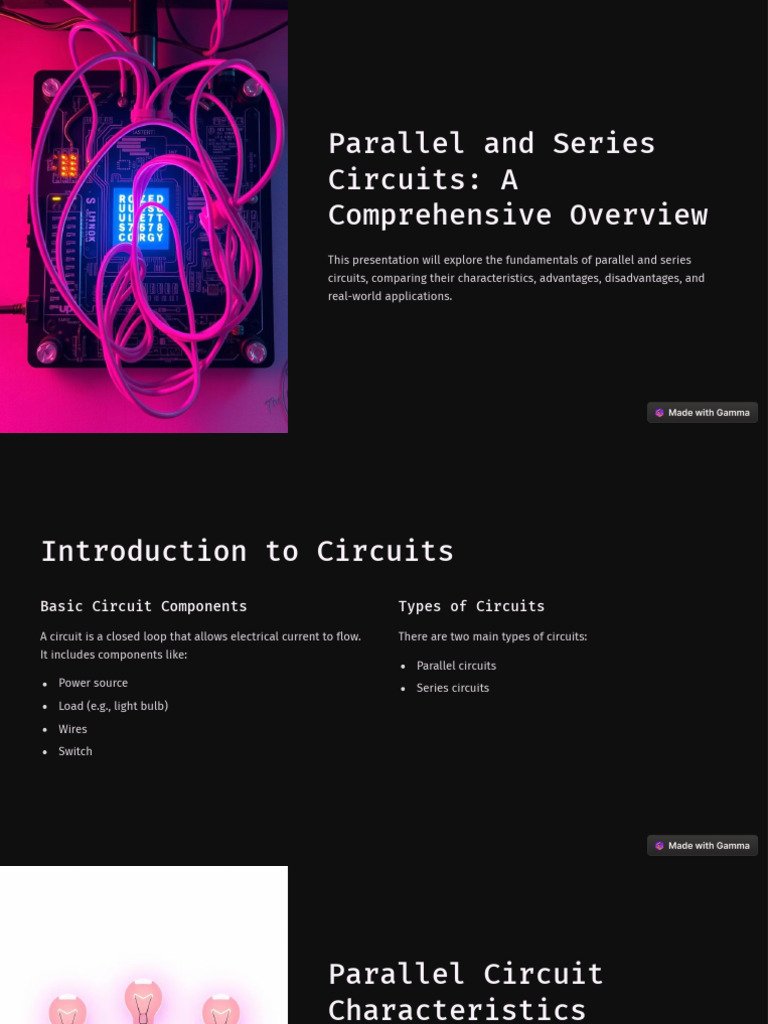 Parallel vs. Series Circuits Explained | PDF | Series And Parallel ...