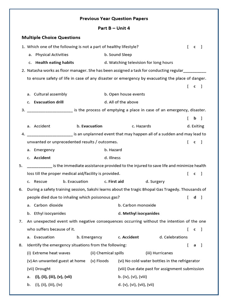 Grade 10 - Part B - Unit 4 (Maintain Health, Safety and Secure Working ...