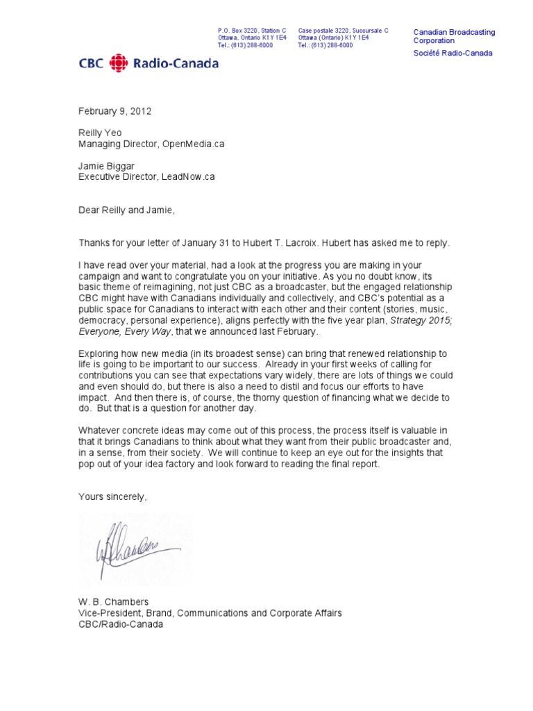 CBC Response | PDF