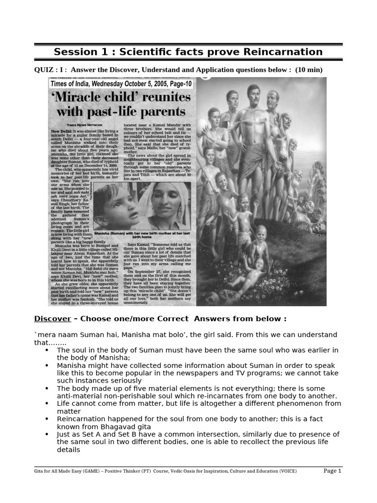 Scientific Insights on Reincarnation | PDF | Reincarnation