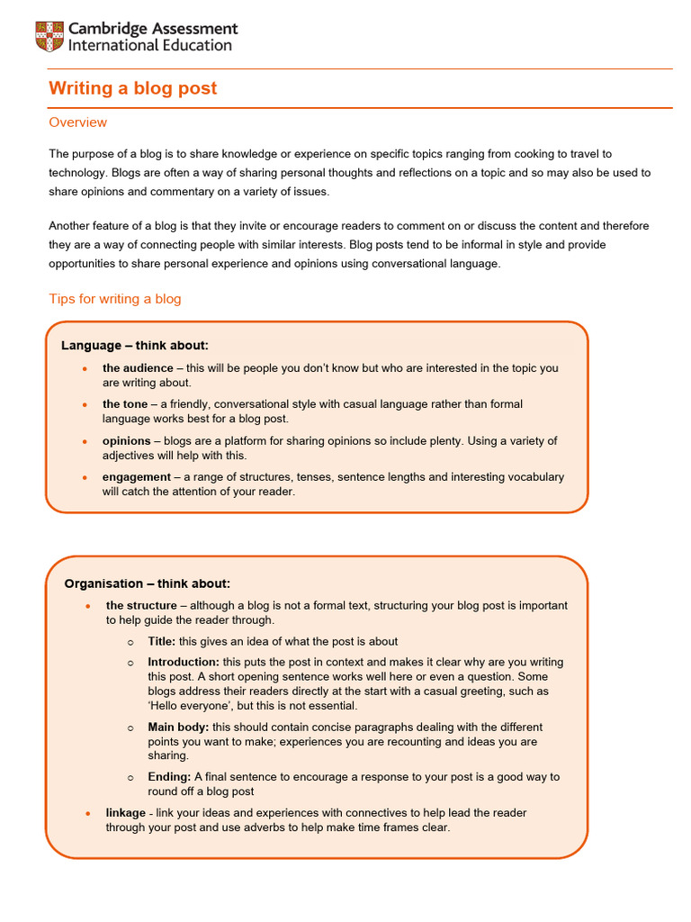 Writing a Blog LN | PDF | Blog | Cognition