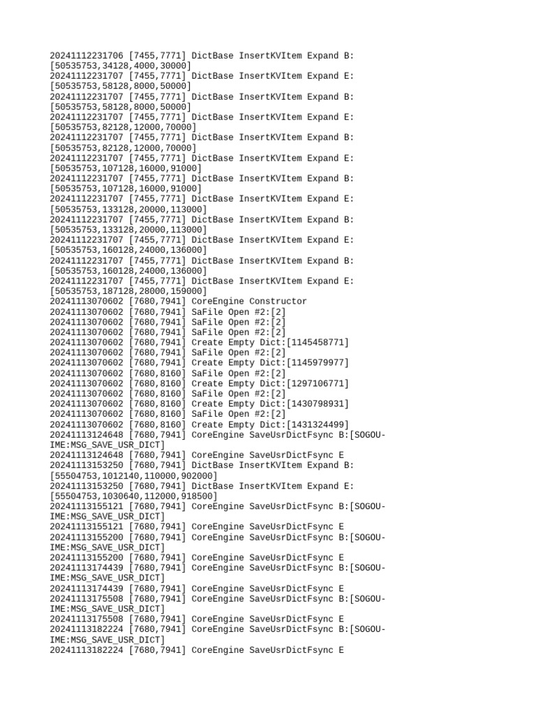 DictBase InsertKVItem Logs Analysis | PDF