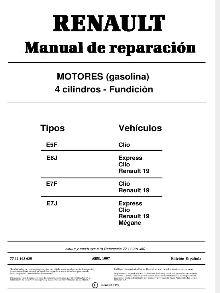 Dokumen - Tips - Manual de Reparacion de Motores Renault E5f E6j E7f ...
