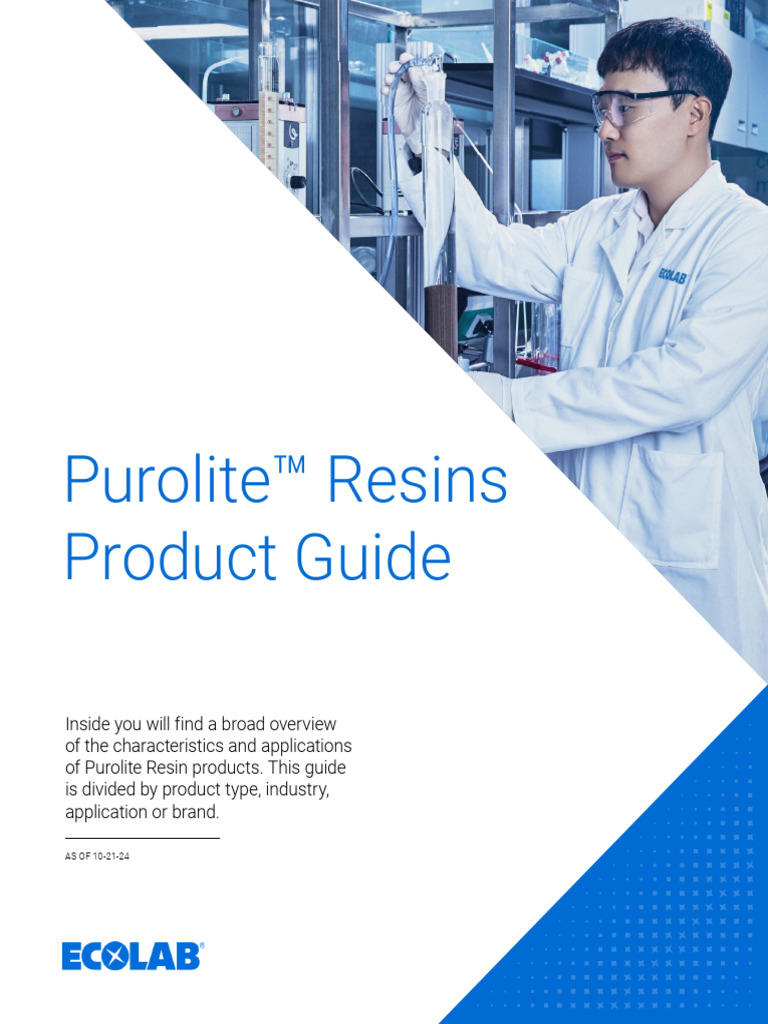 Purolite Resins Overview and Applications | PDF | Ion Exchange | Ion