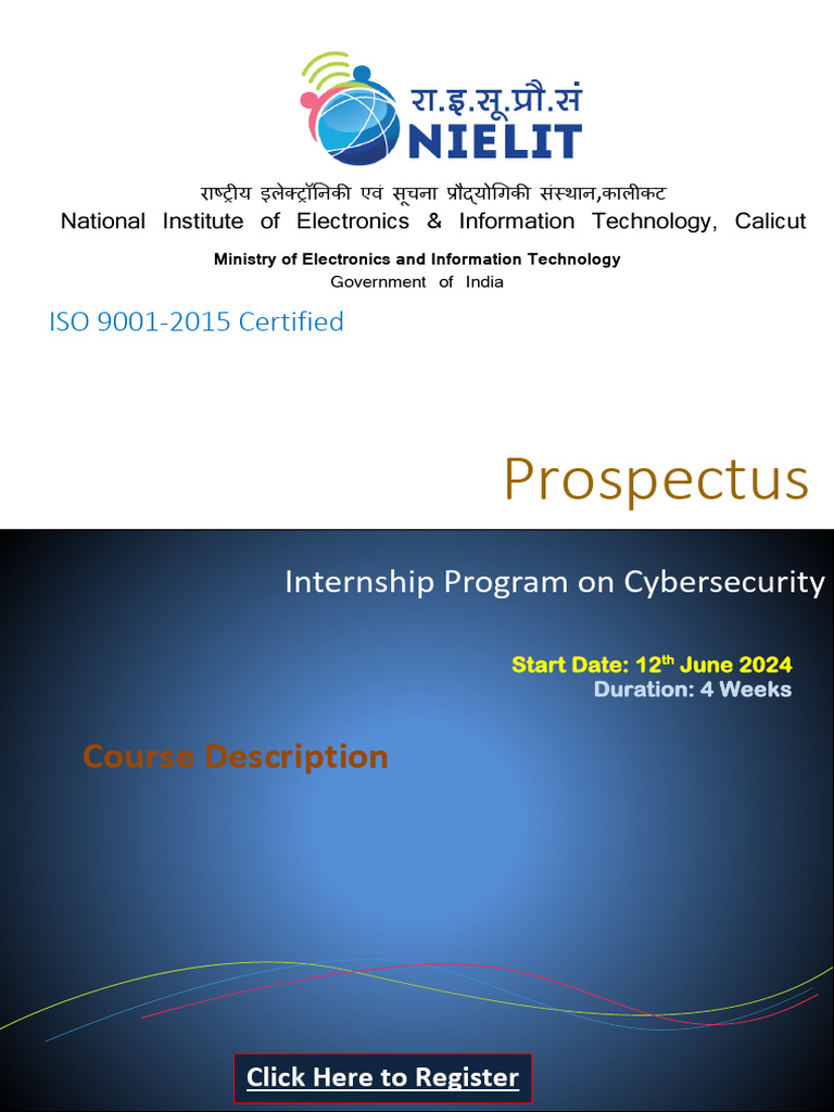 Cybersecurity Internship for B.Tech Students | PDF | Computer Security ...