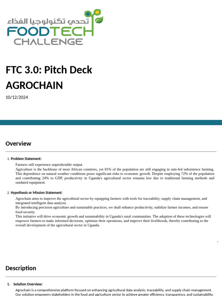 Agrochain: Transforming Uganda's Agriculture | PDF | Agriculture ...