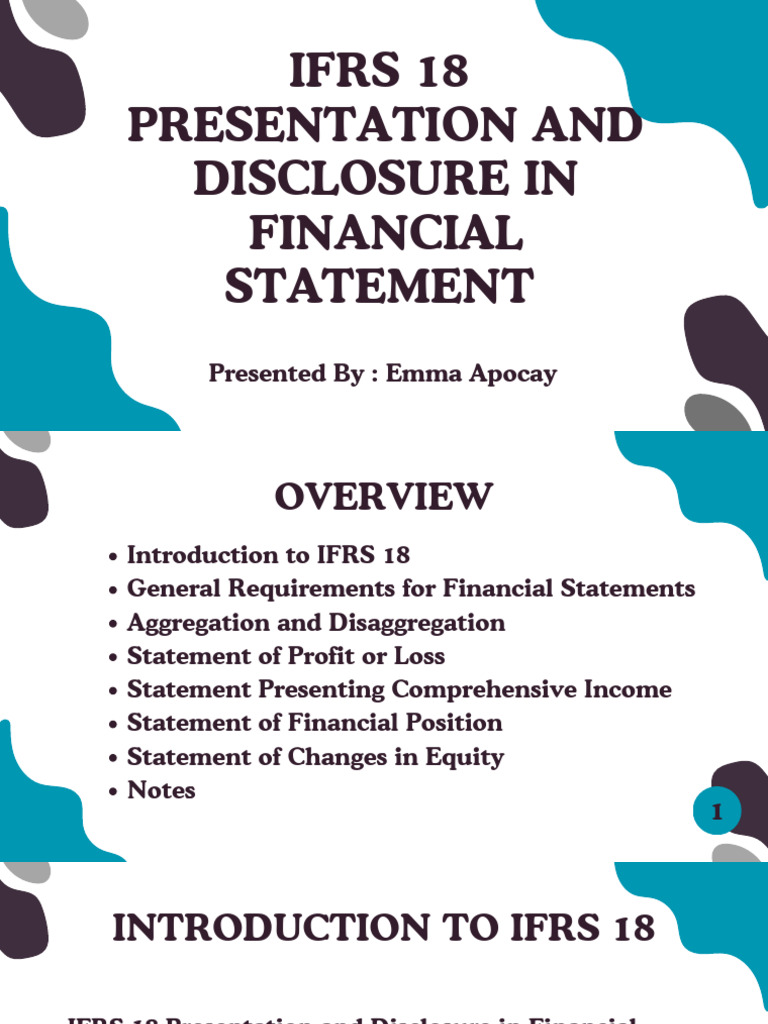 IFRS-18_Apocay-Emma | PDF | Income Statement | Financial Statement