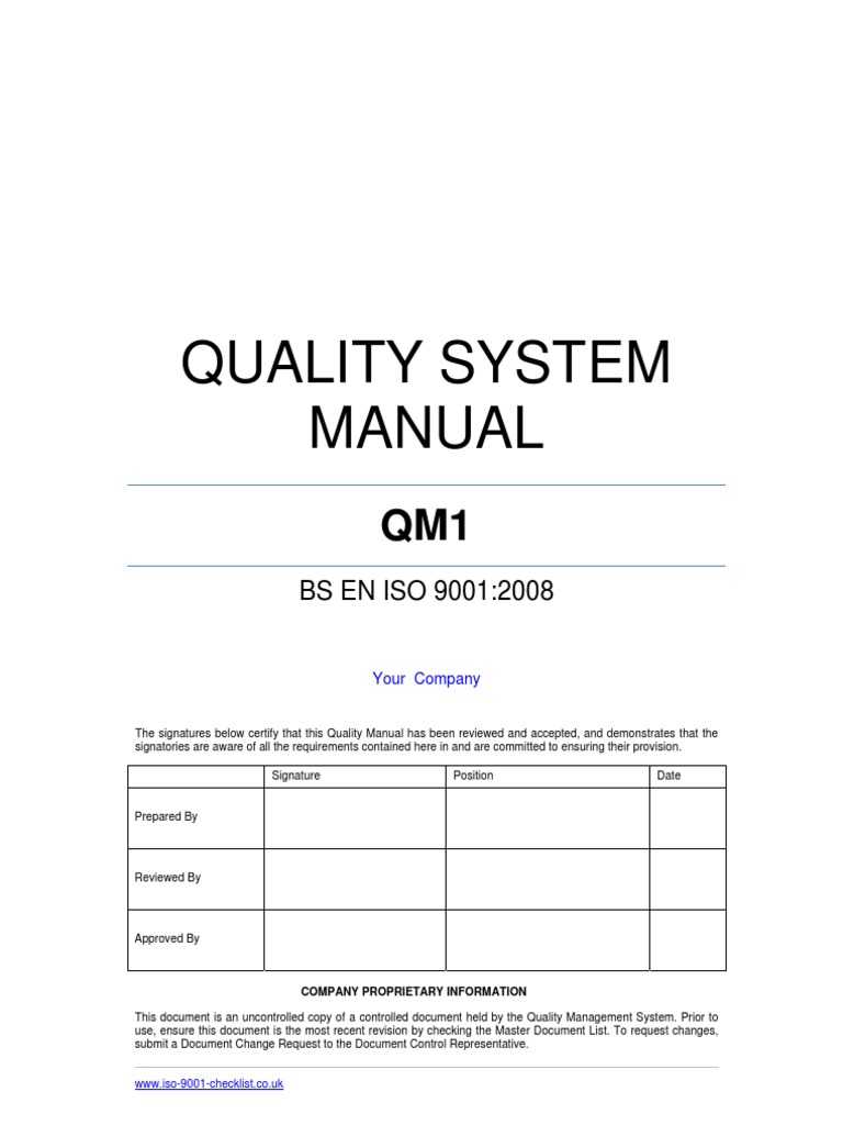 Iso 17025 Quality Manual Template Free