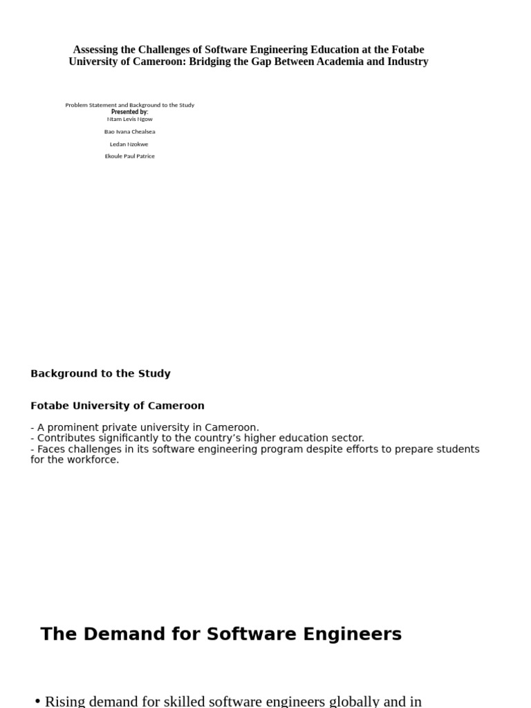 Assessing The Challenges of Software Engineering Education at Higher ...