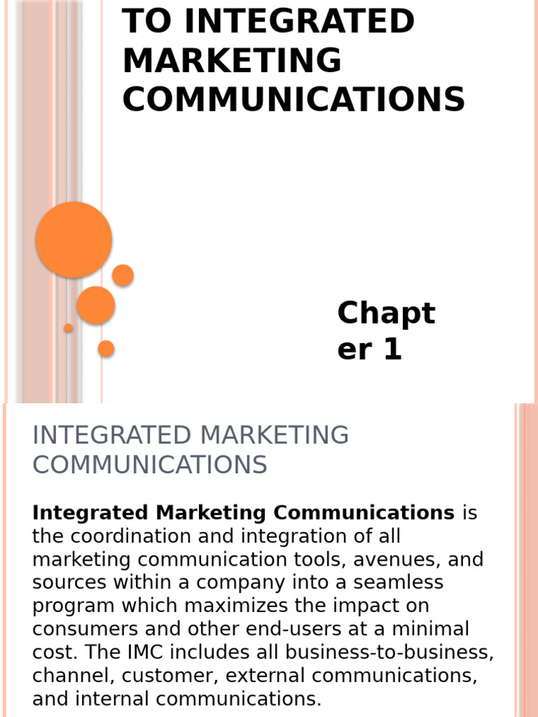 An Introduction To Integrated Marketing Communications-Chap. 1 | PDF ...