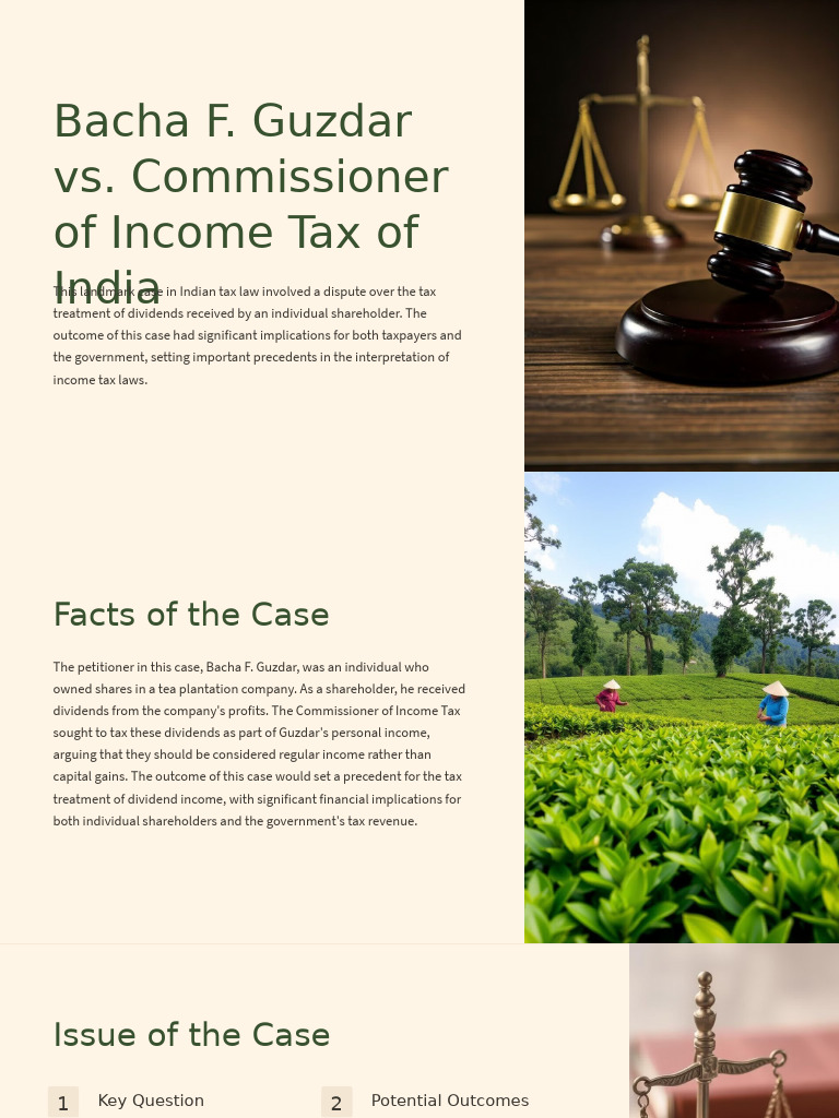 Bacha F Guzdar vs Commissioner of Income Tax of India (1) | PDF | Taxes ...