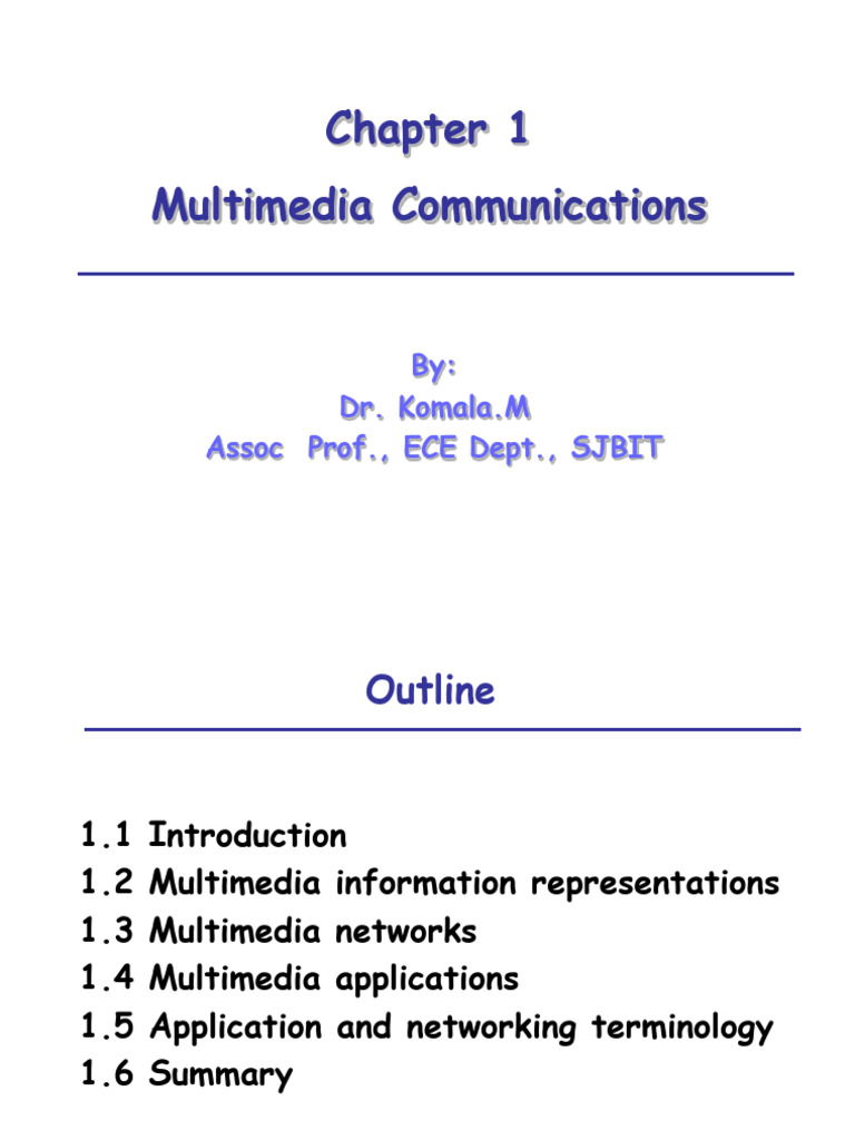 Multimedia Communications Overview | PDF | Computer Network | Public ...