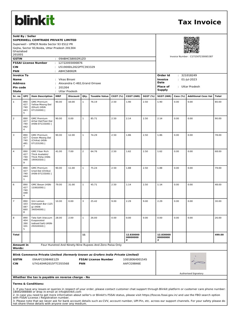 ForwardInvoice ORD428269175 | PDF | Invoice | Turmeric