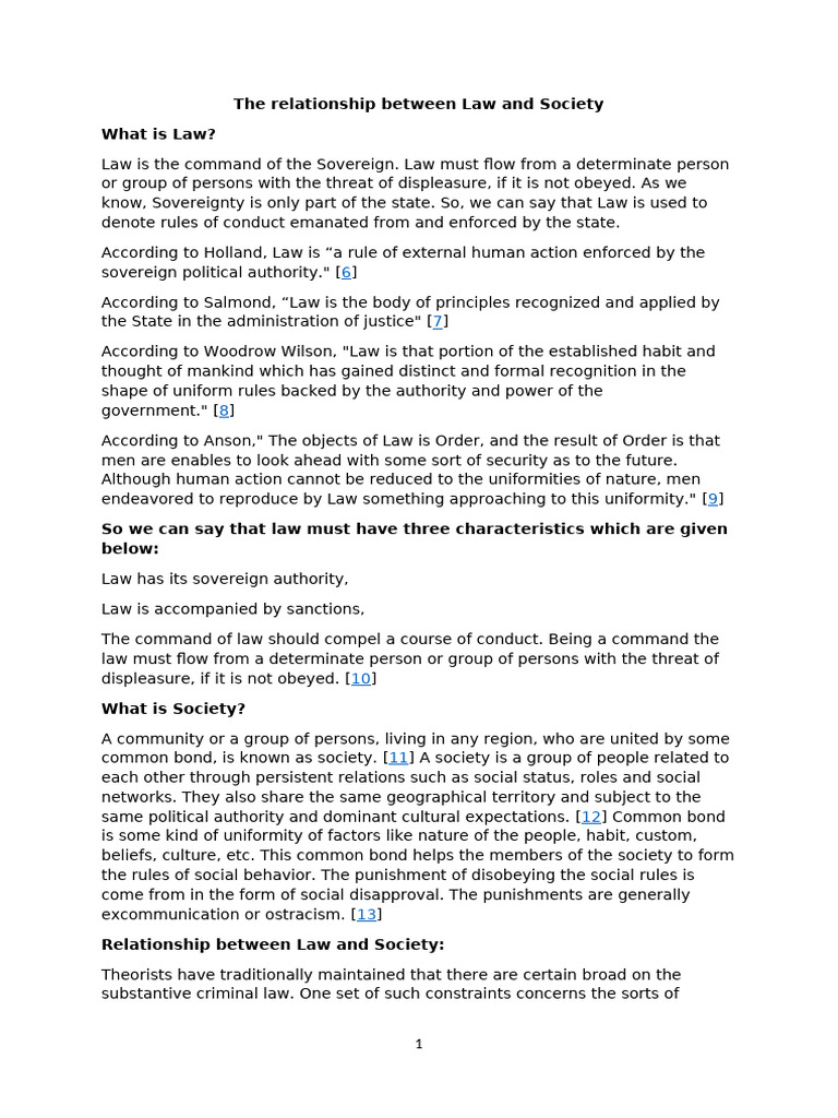 Law and Society: Their Interrelationship | PDF | Welfare | Legitimacy ...