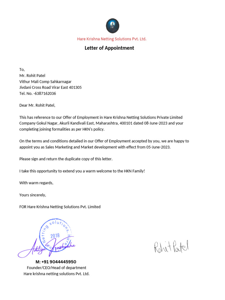Joining Letter Hare Krishna Netting PDF | PDF