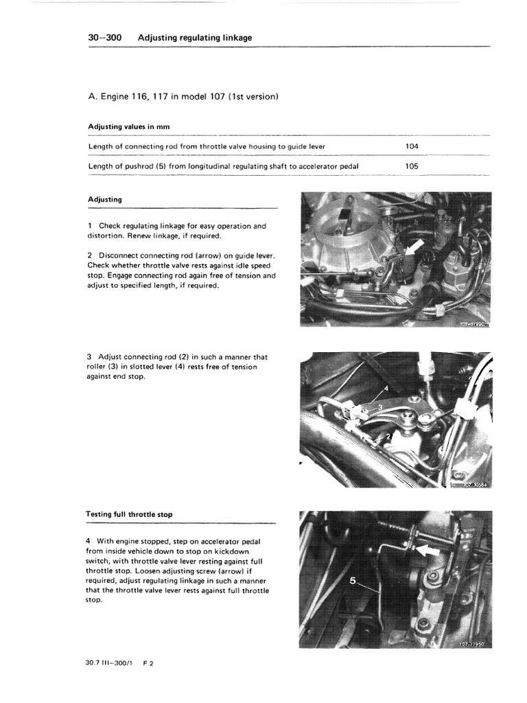 30-300 Throttle Linkage Adjustment | PDF