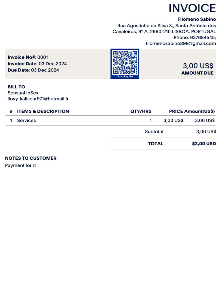 Invoice - 0001 | PDF