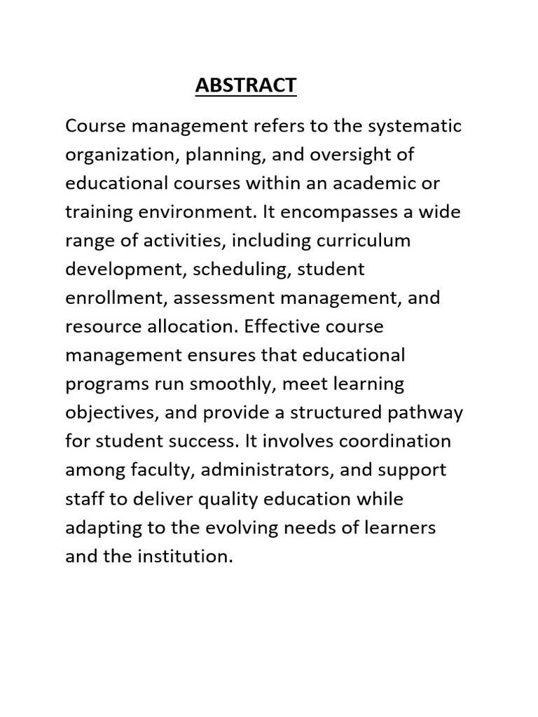Course Management System Overview Pdf Operating System Computing