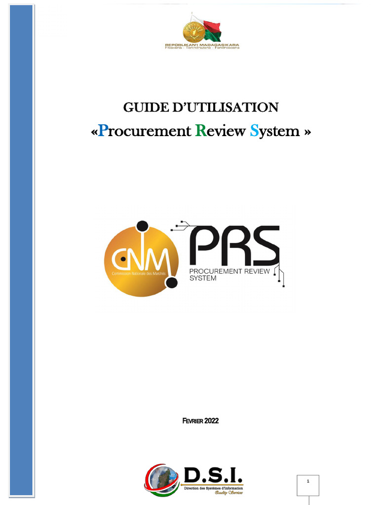 Guide d'utilisation du PRS | PDF | Application | Informatique