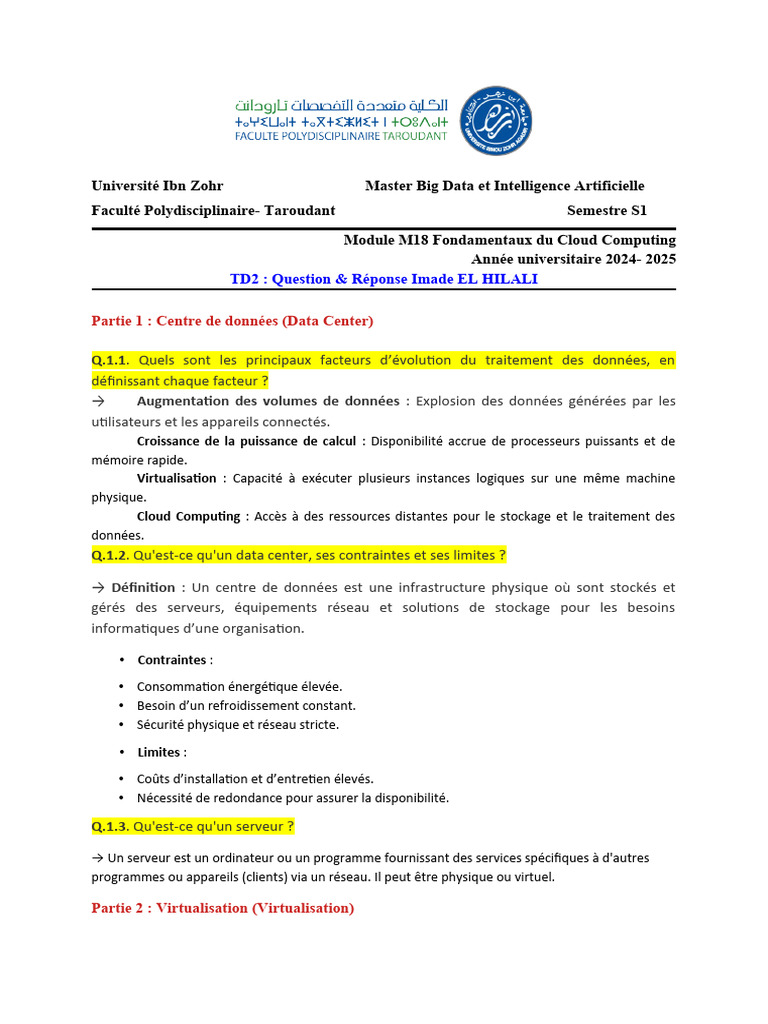 Fondamentaux du Cloud Computing et Virtualisation | PDF ...