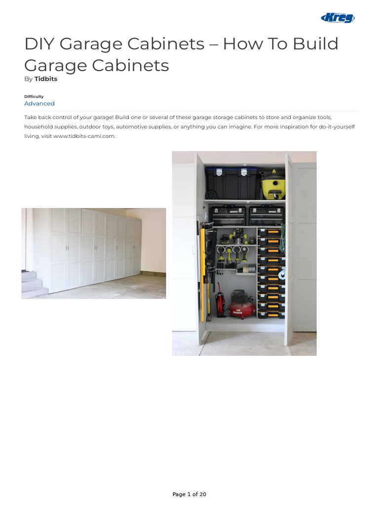Garage Storage Cabinets | PDF | Cabinetry | Manufactured Goods