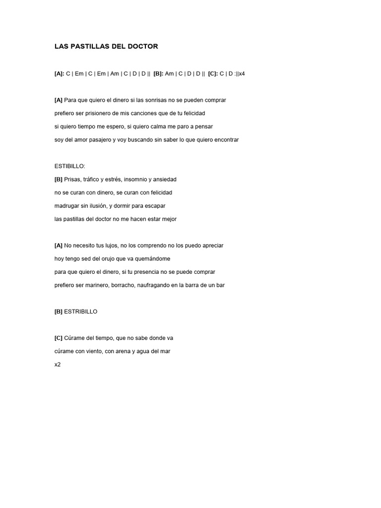 Letras y acordes de 