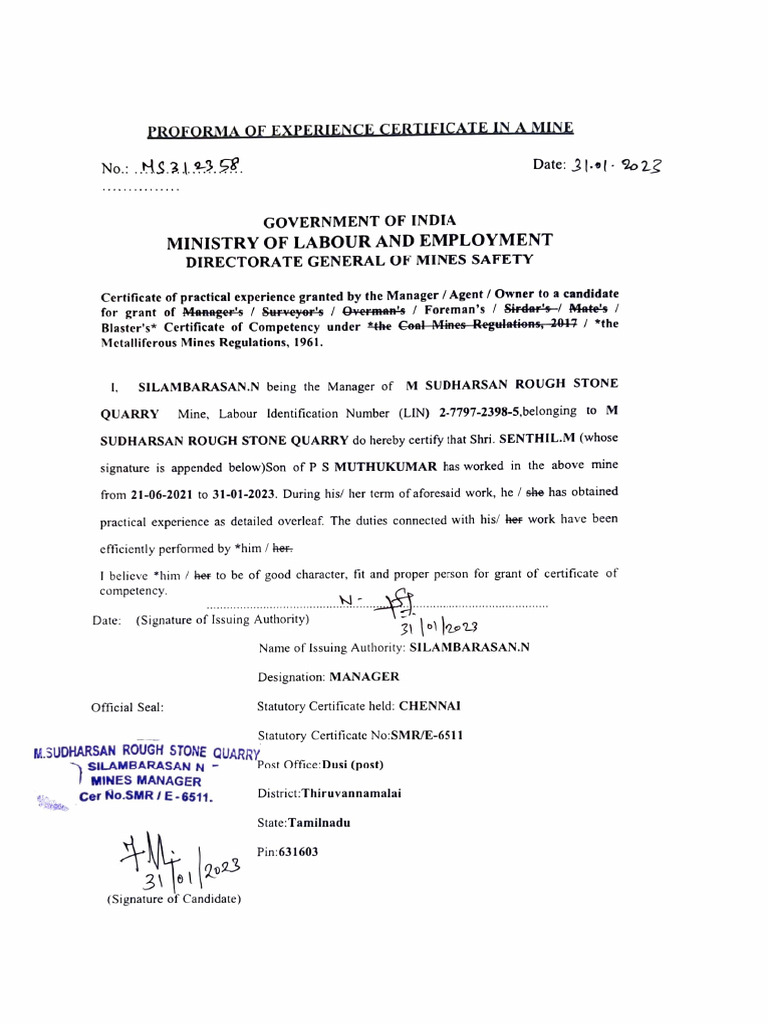 Senthil Documents 01 September 2024 | PDF | Mining | Minerals