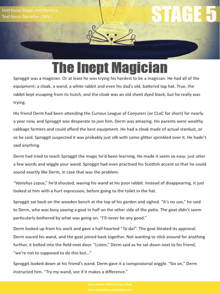 The Inept Magician's Struggles | PDF | Magic (Illusion)