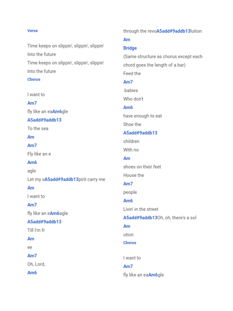 Fly Like An Eagle Pdf Songs Musical Forms