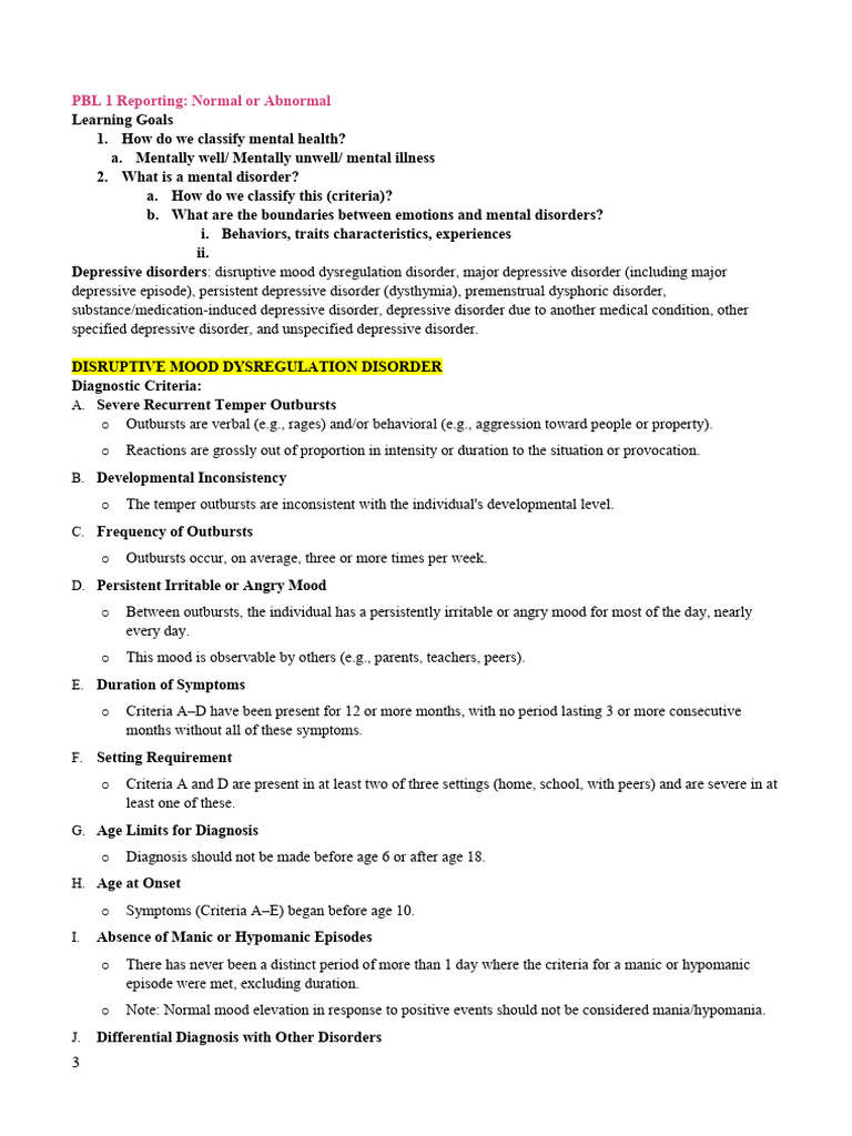 Understanding Mental Health Disorders | PDF | Major Depressive Disorder ...