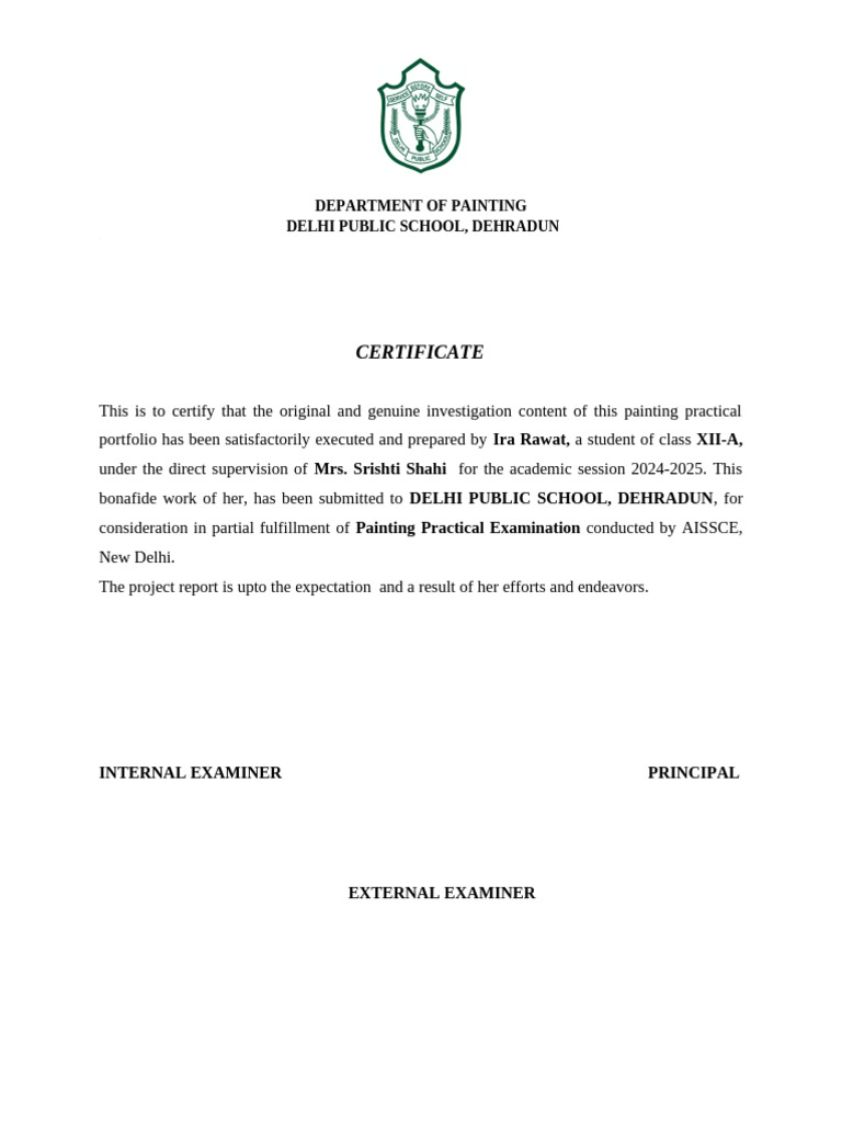 Certificate and Acknowledgement Draft | PDF