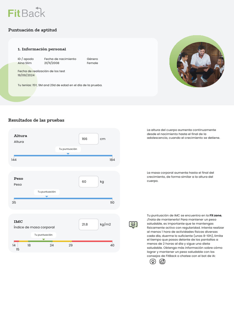 Informe Fitback | PDF | Índice de masa corporal | Fuerza