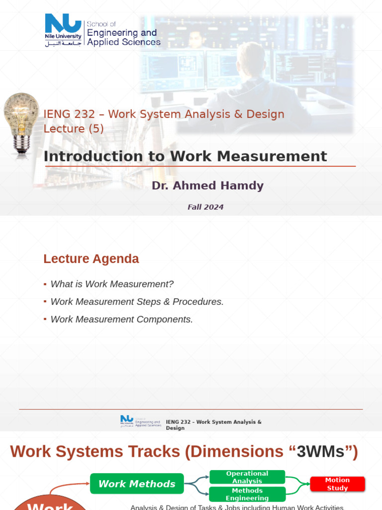 Lecture (5) - Introduction To Work Measurement | PDF | Accuracy And ...