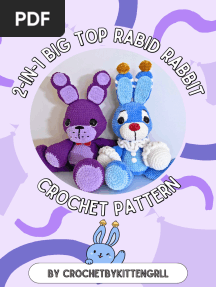 2 in 1+Big+Top+Rabid+Rabbit+Crochet+Pattern