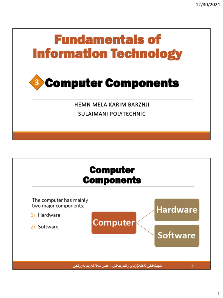 Computer Hardware & Software Basics | PDF | Computer Data Storage ...